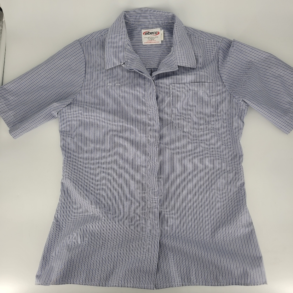 Elbeco Post Office Regulation Short Sleeve Blue Button Women's Size 34 Bust